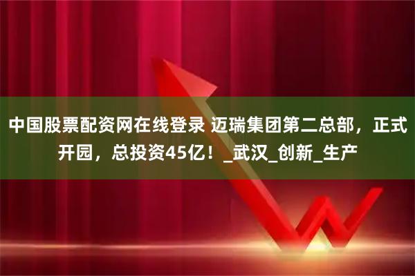中国股票配资网在线登录 迈瑞集团第二总部，正式开园，总投资45亿！_武汉_创新_生产